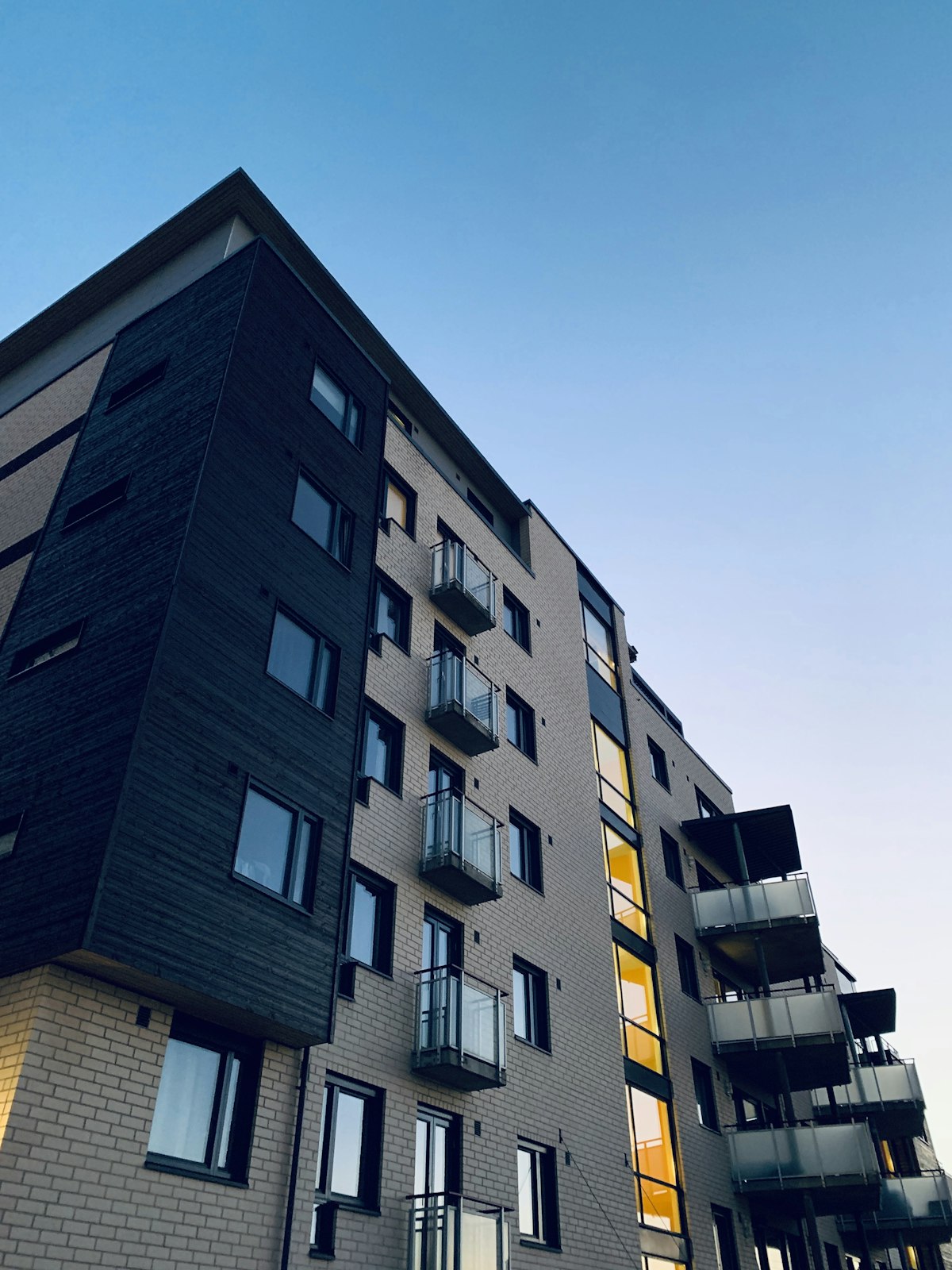 Modern apartment building exterior